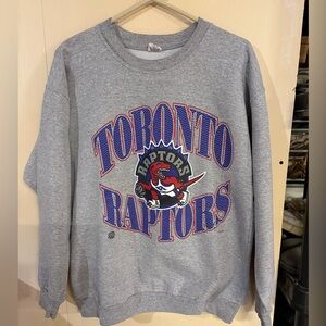 Vintage Toronto Raptors STARTER Grey Sweatshirt with Navy Logo Tag